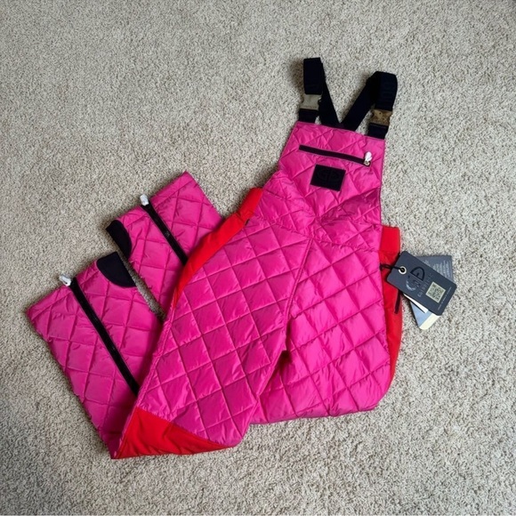 Goldbergh x Revolve KAYA SALOPETTE Ski Pants Overalls NWT US 6 ski bibs PINK - Picture 9 of 14